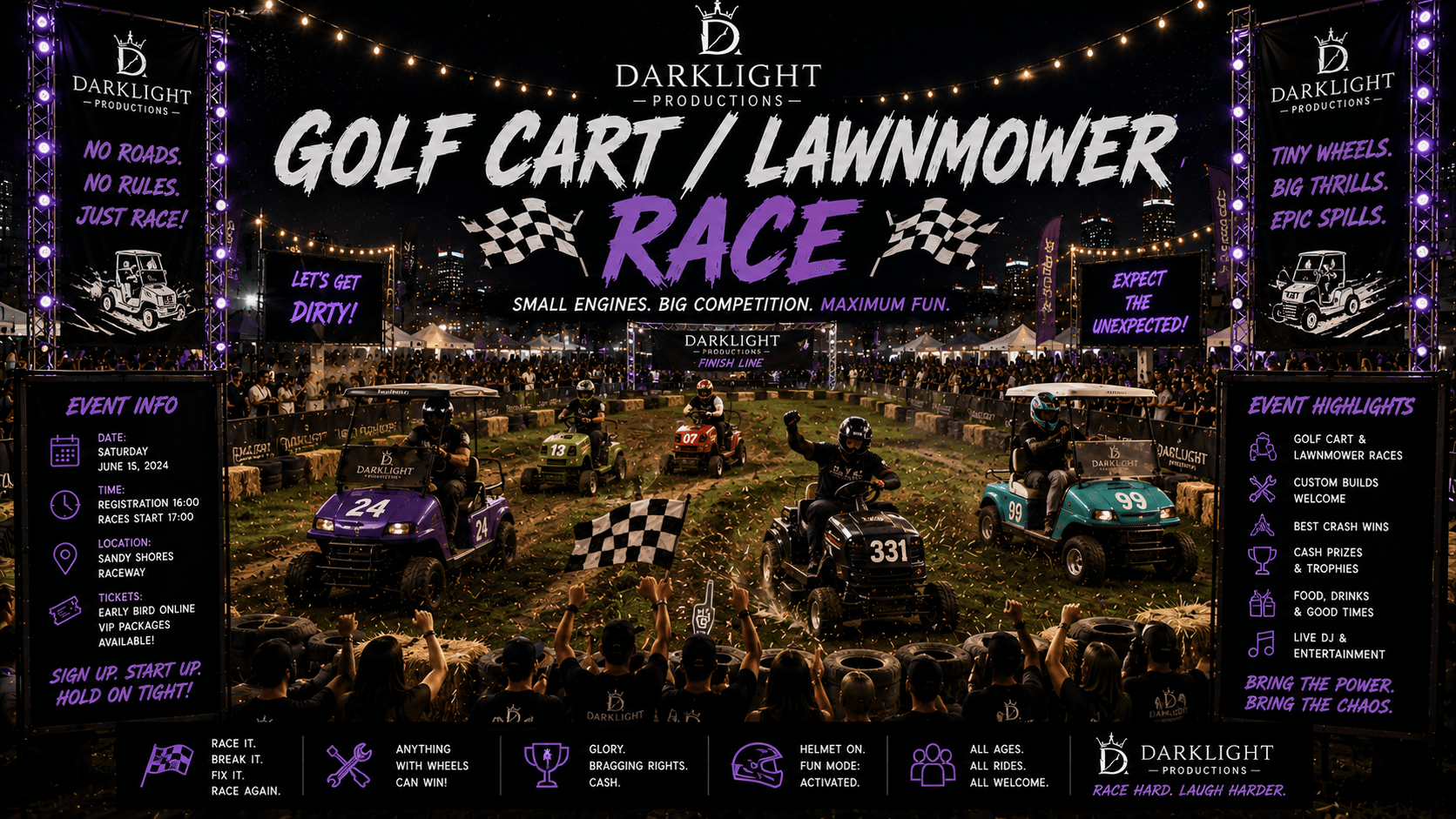 Golf Cart / Lawnmower Race